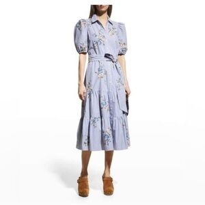 VERONICA BEARD EUNICE FLORAL MIDI DRESS SIZE 8 B662